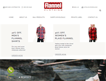 Tablet Screenshot of flannelclothing.com